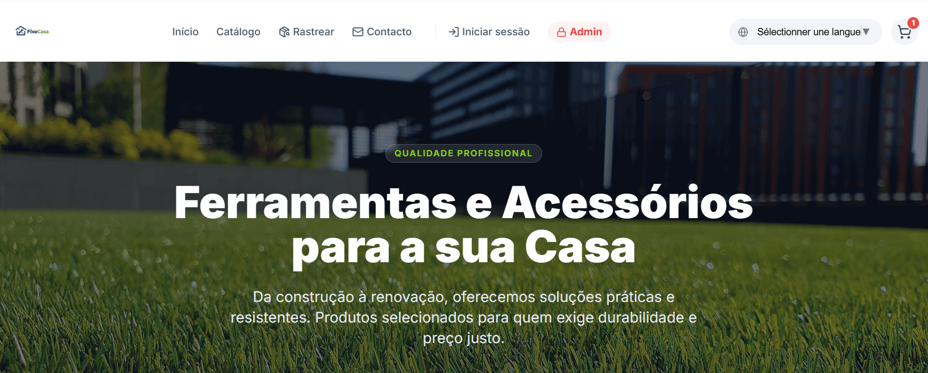 FixeCasa – App Web E-commerce d'Outillage Professionnel - Slide 1
